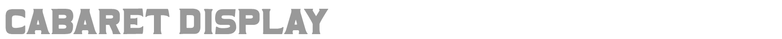 Cabaret Display font preview